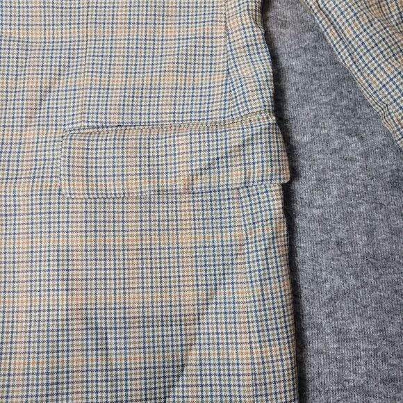 Burberry London Mens 43 S Jacket Glen Check Orange 2 Button Single Vent Blazer - Picture 6 of 15